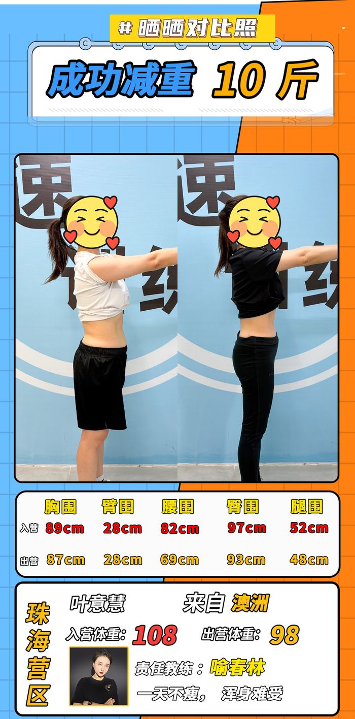 100-110斤学员对比照 3