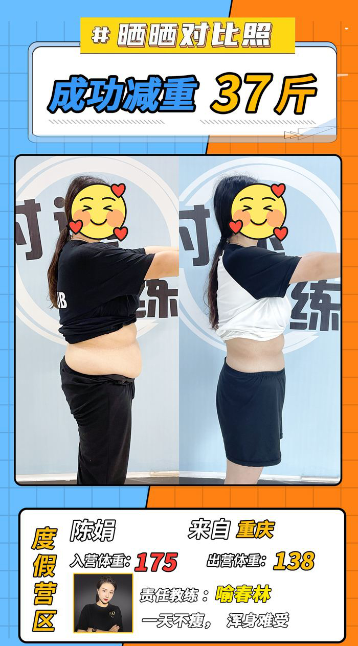 130-180斤学员对比照 2