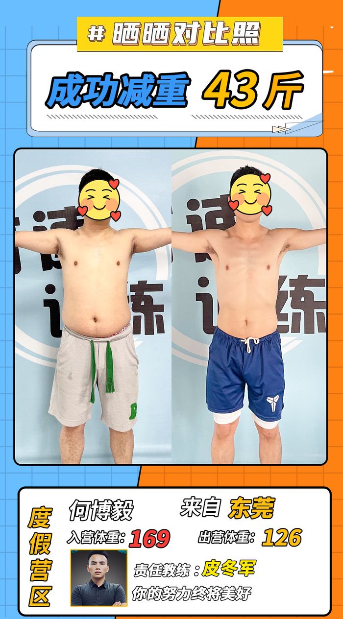 130-180斤学员对比照 4