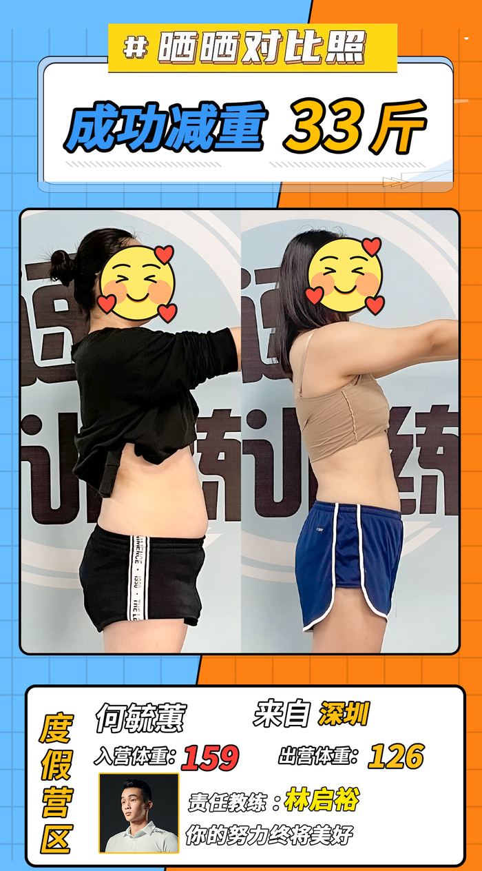 130-180斤学员对比照 5