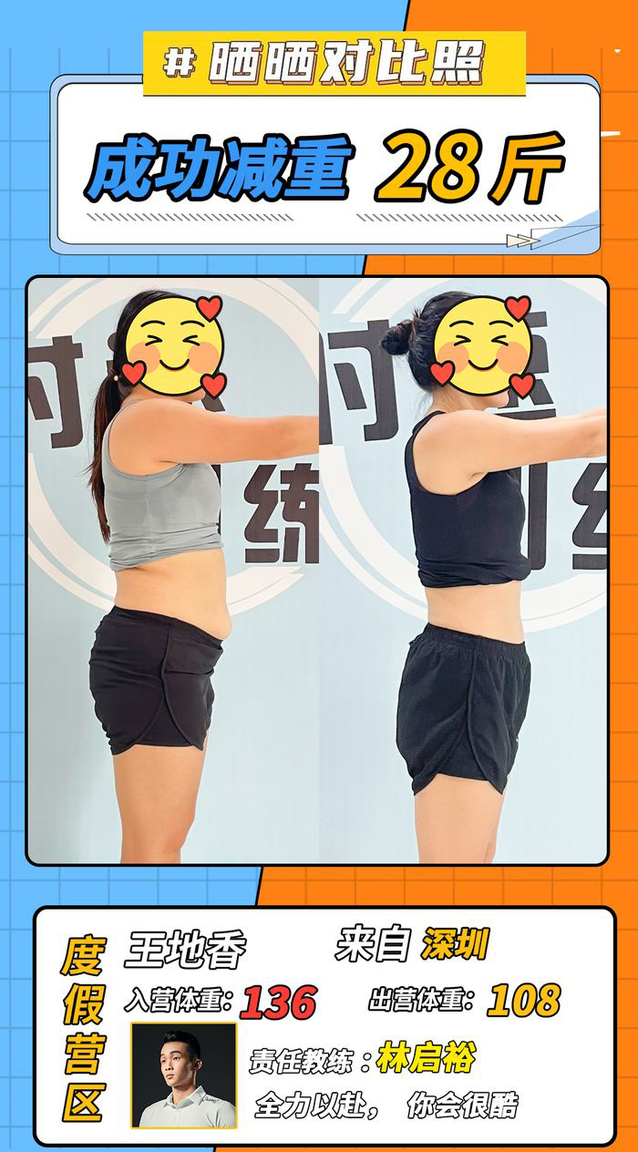 130-180斤学员对比照 14